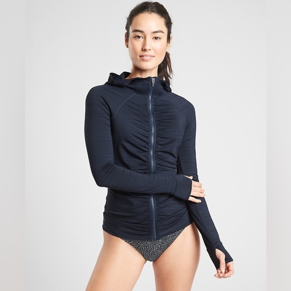 Athleta Pacifica Crosscurrent UPF Jacket Navy Blue Small - Picture 2 of 16